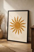 Framed print of the Zagros Sun on warm cream paper